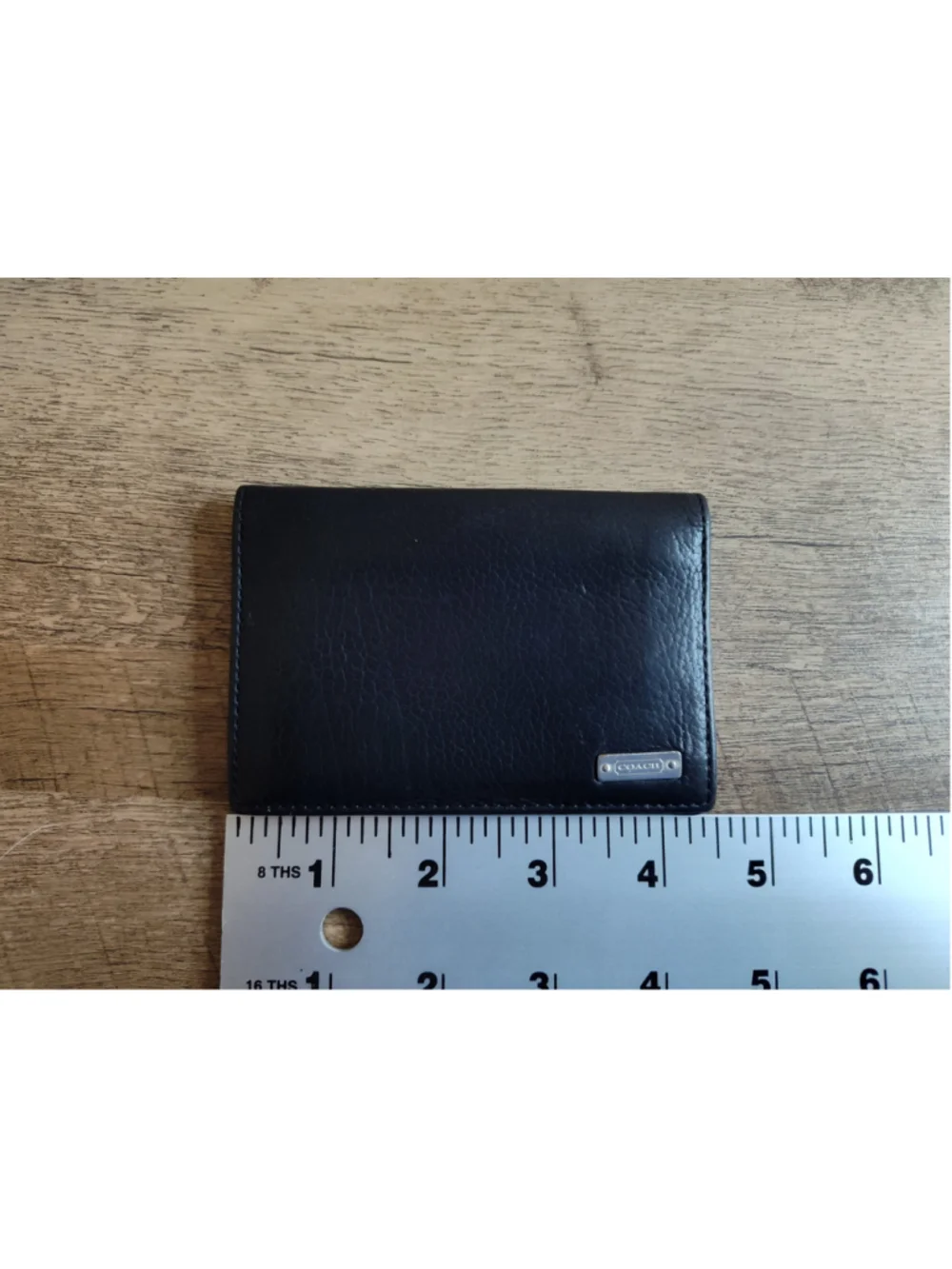 Men's Coach Black Leather Card Case Wallet